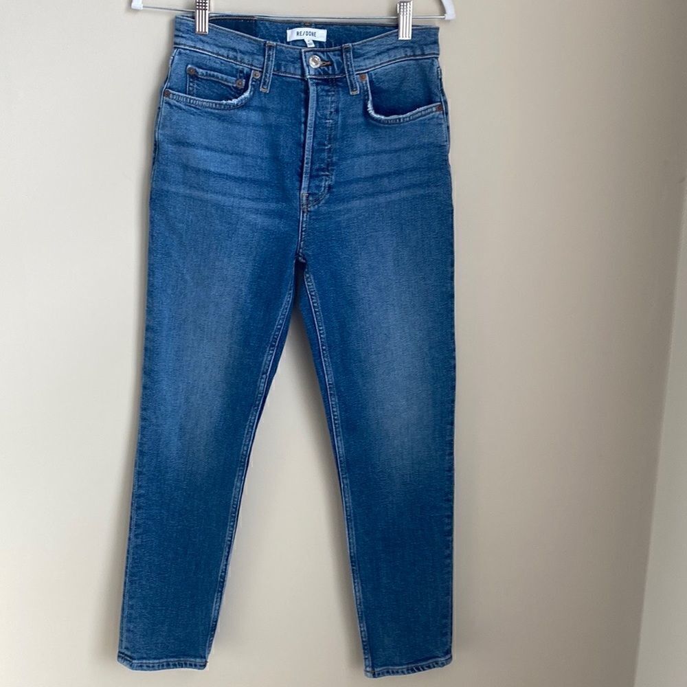 Re/Done Button-Fly Skinny Jeans 26